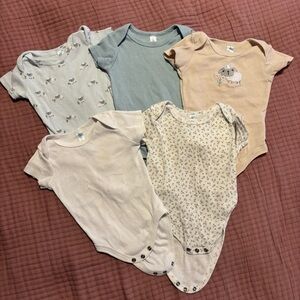 Blue Cotton Bodysuit One Piece